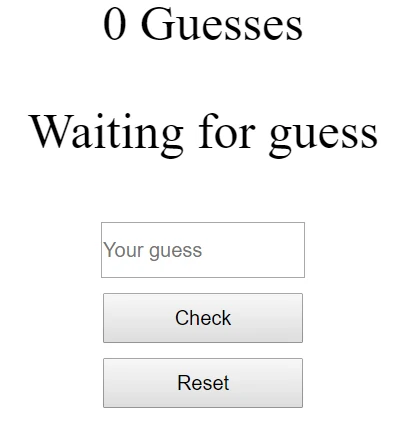 Guess The Number Game