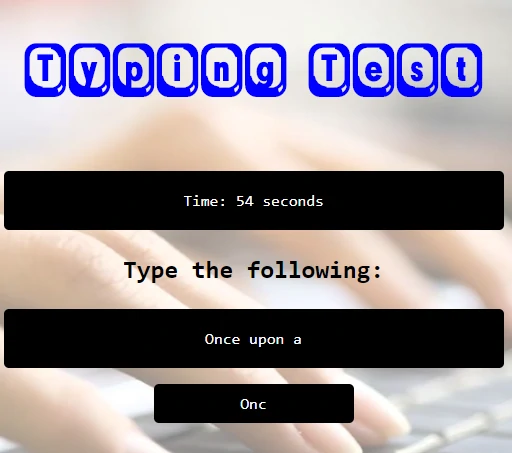 Typing Test Game